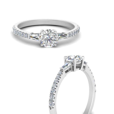 Delicate Antique Pave Round Cut Diamond Ring