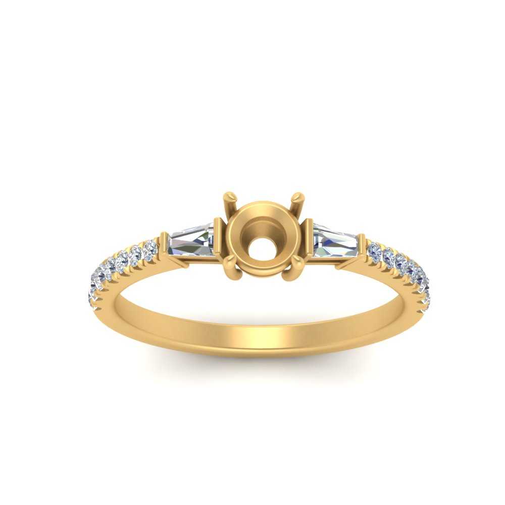 Semi Mount Delicate Antique Pave Engagement Ring