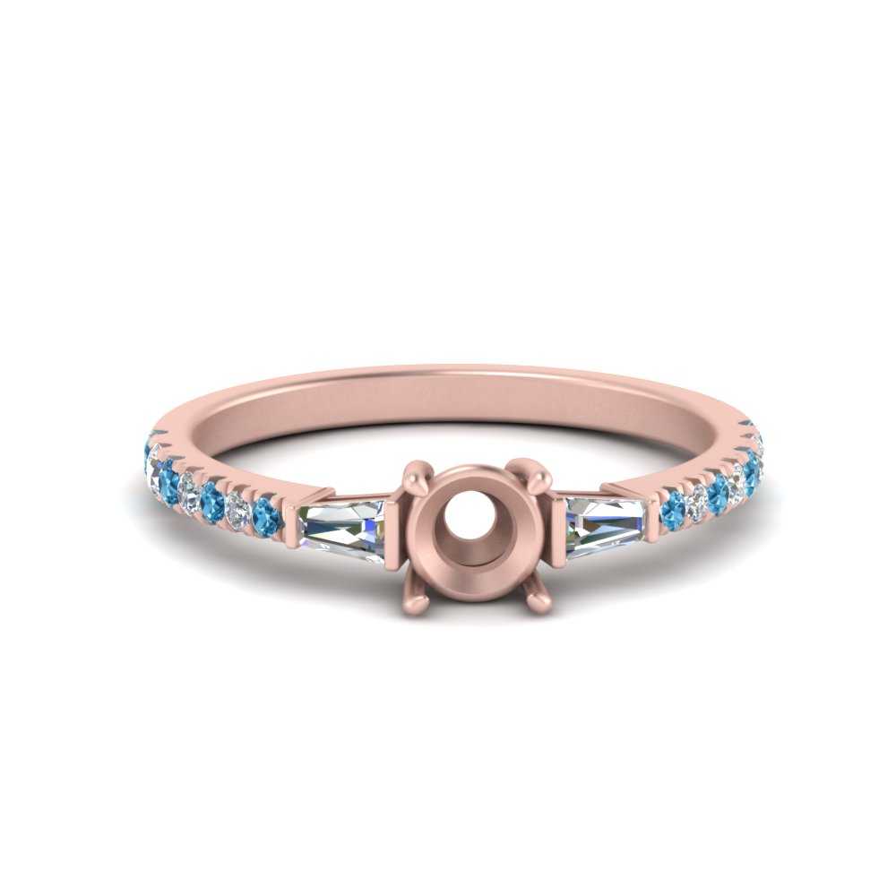 Semi Mount Delicate Antique Pave Engagement Ring