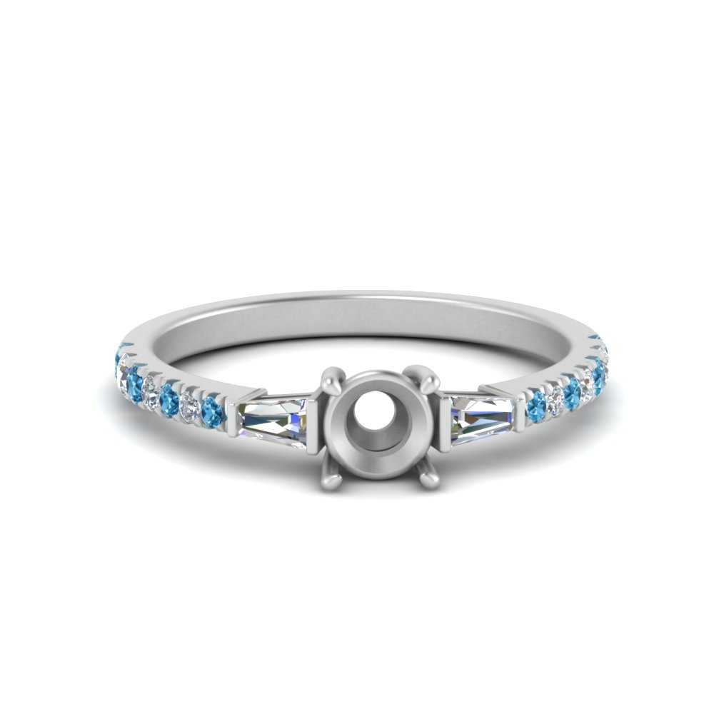 Semi Mount Delicate Antique Pave Engagement Ring