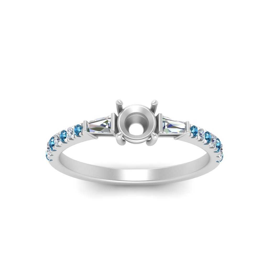 Semi Mount Delicate Antique Pave Engagement Ring