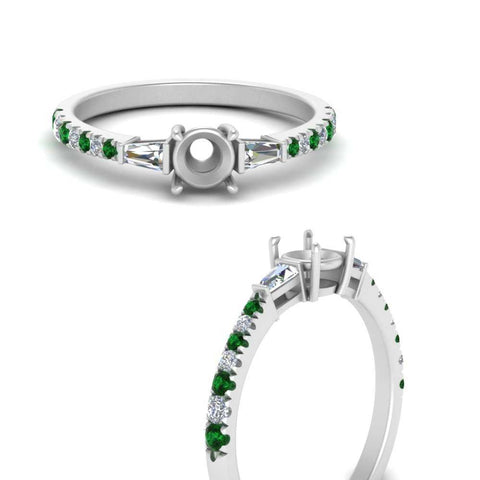 Semi Mount Delicate Antique Pave Engagement Ring