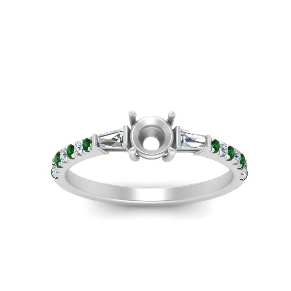 Semi Mount Delicate Antique Pave Engagement Ring