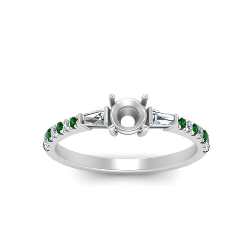 Semi Mount Delicate Antique Pave Engagement Ring