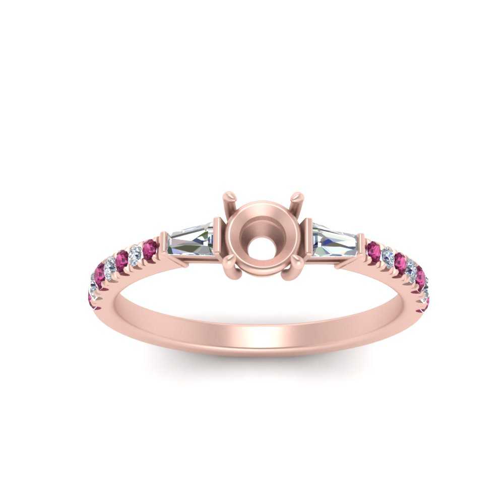 Semi Mount Delicate Antique Pave Engagement Ring