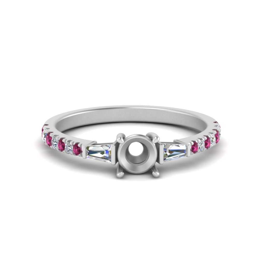 Semi Mount Delicate Antique Pave Engagement Ring