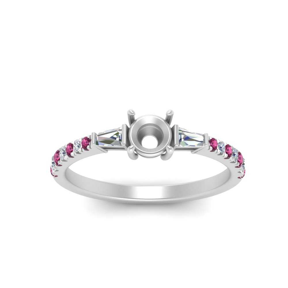 Semi Mount Delicate Antique Pave Engagement Ring