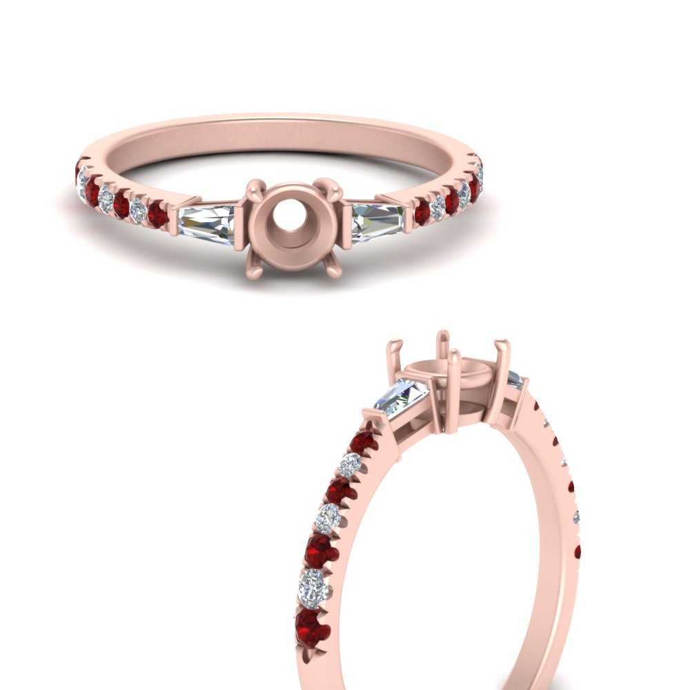 Semi Mount Delicate Antique Pave Engagement Ring