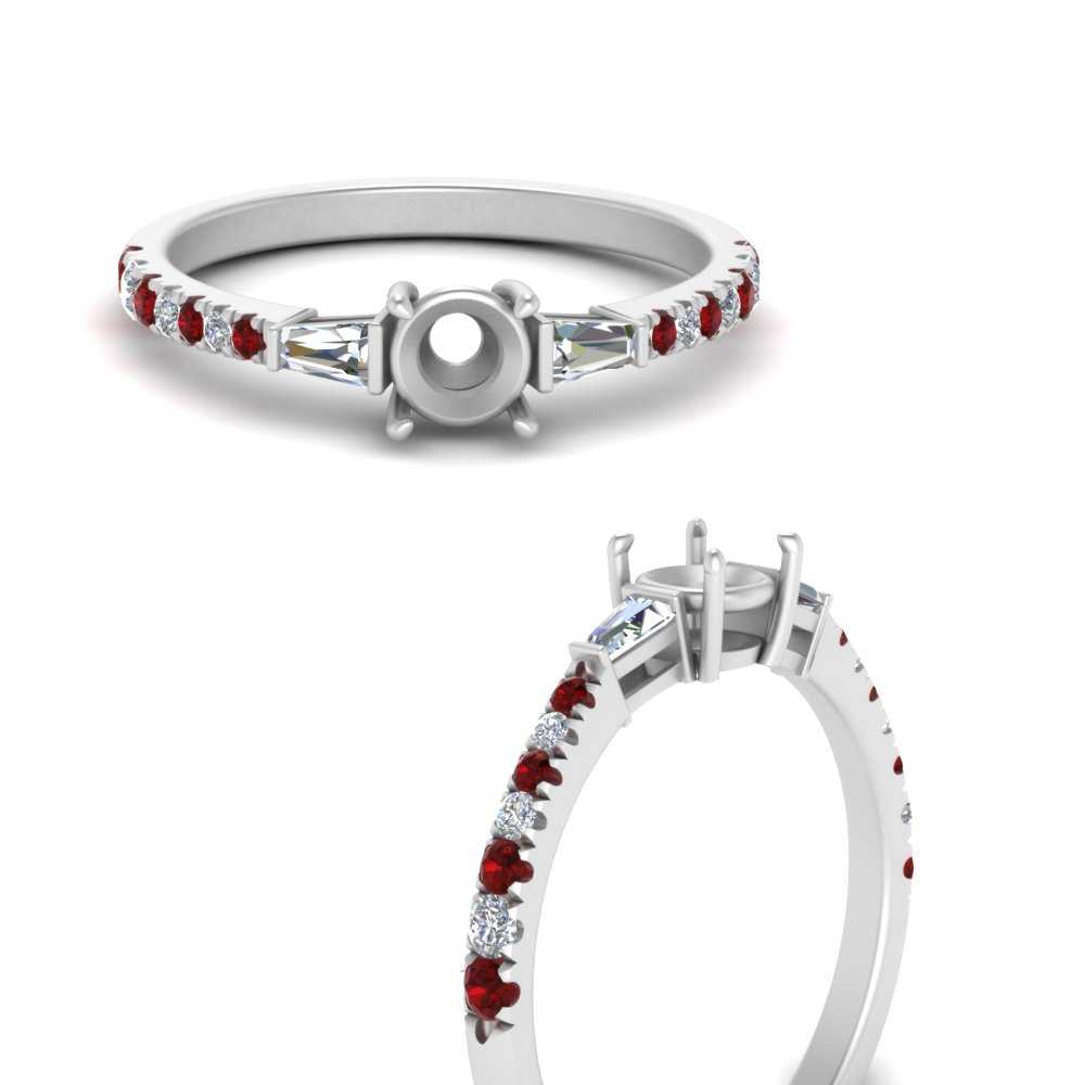 Semi Mount Delicate Antique Pave Engagement Ring