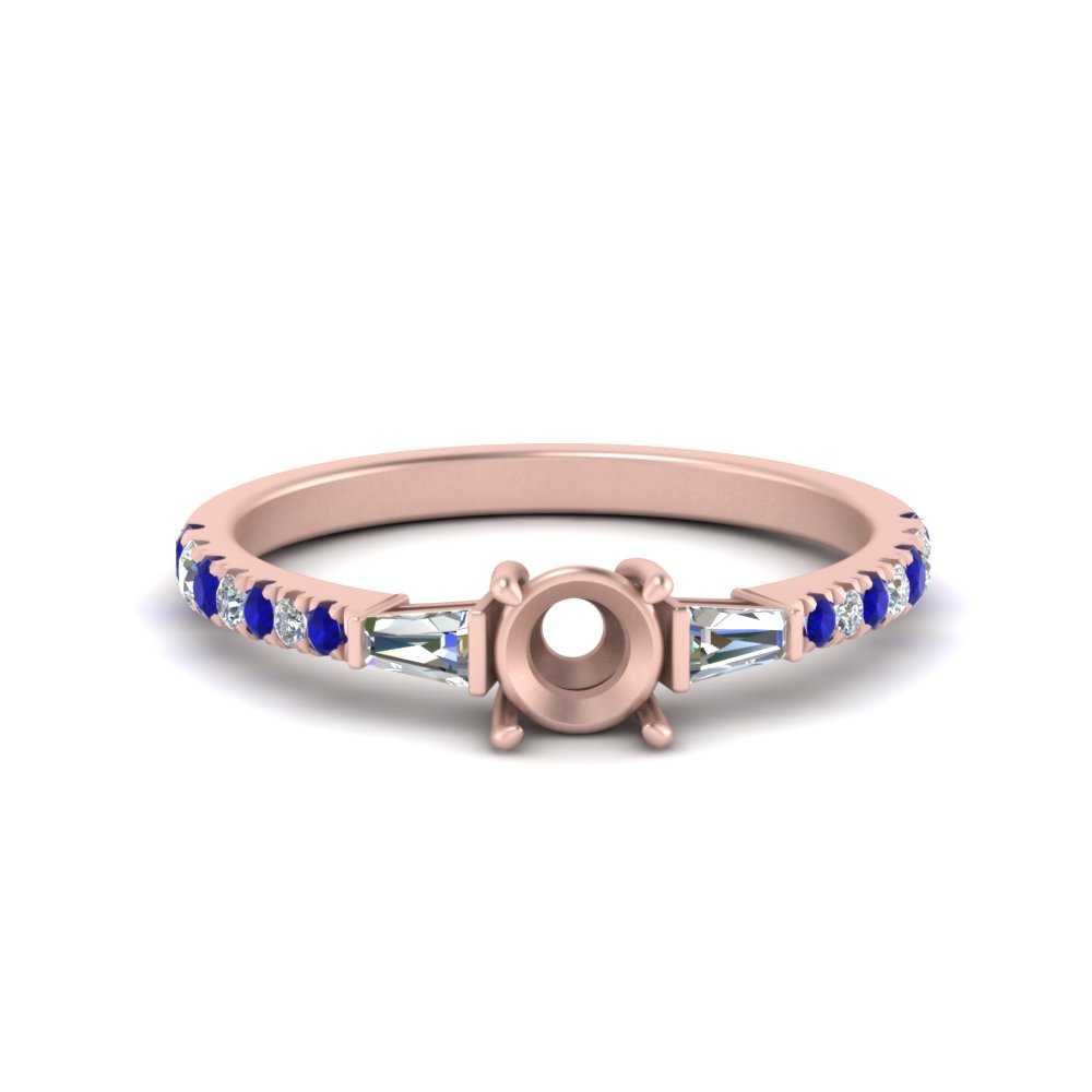 Semi Mount Delicate Antique Pave Engagement Ring