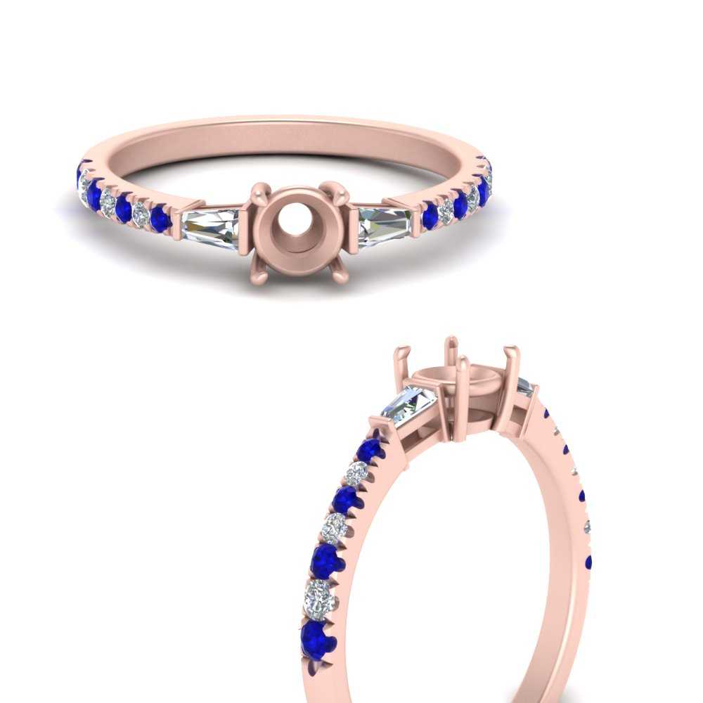 Semi Mount Delicate Antique Pave Engagement Ring