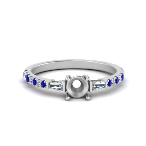 Semi Mount Delicate Antique Pave Engagement Ring
