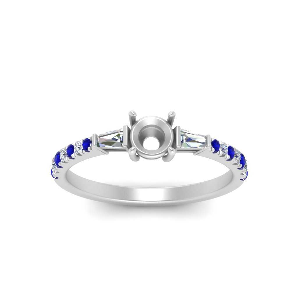 Semi Mount Delicate Antique Pave Engagement Ring