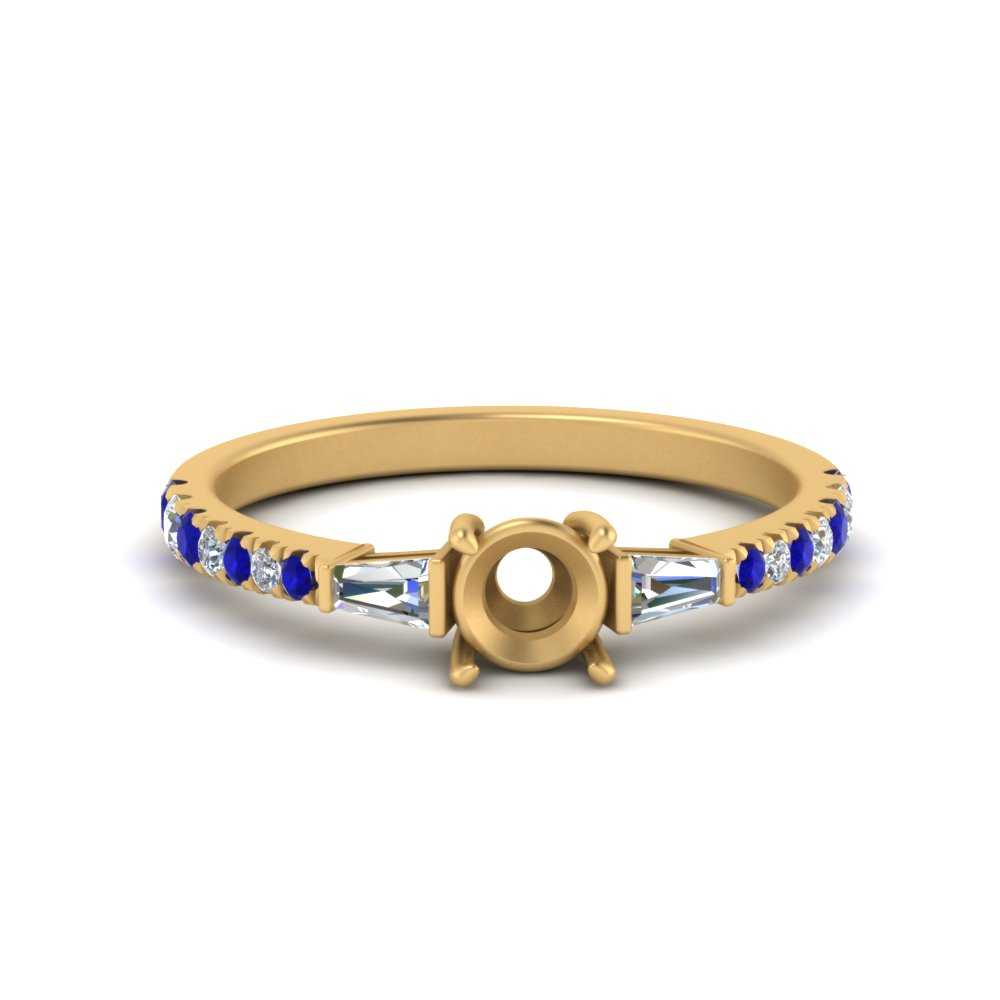 Semi Mount Delicate Antique Pave Engagement Ring