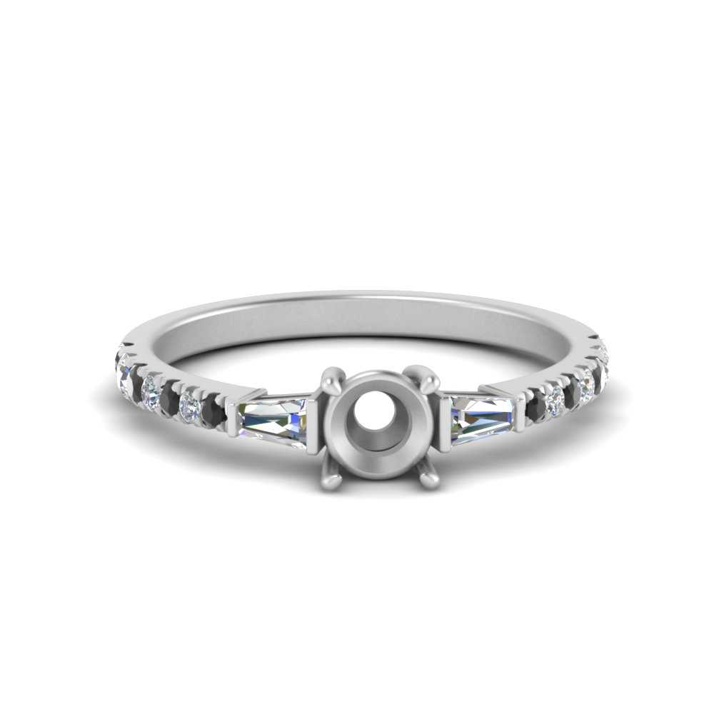 Semi Mount Delicate Antique Pave Engagement Ring