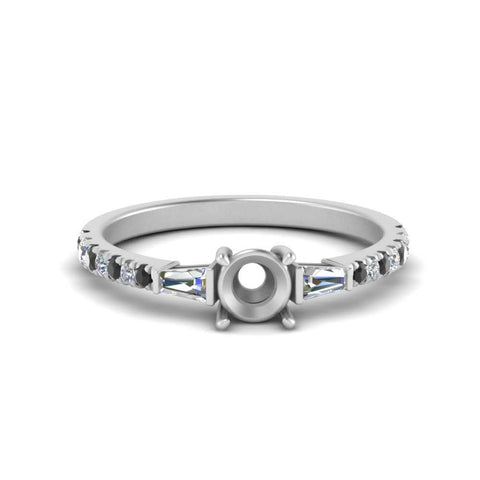 Semi Mount Delicate Antique Pave Engagement Ring