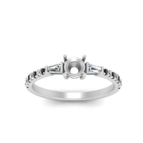 Semi Mount Delicate Antique Pave Engagement Ring