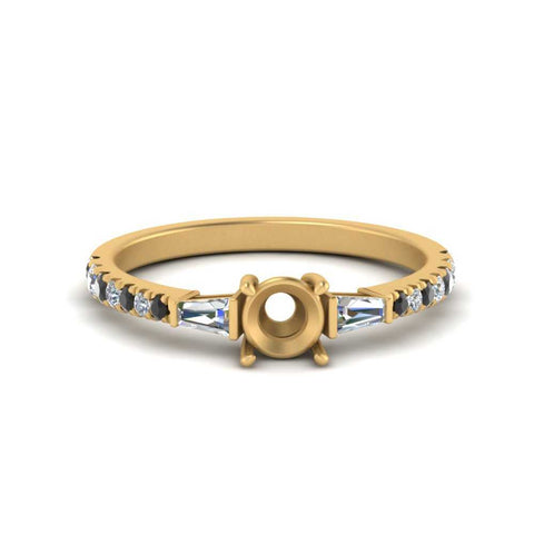 Semi Mount Delicate Antique Pave Engagement Ring