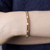 Load image into Gallery viewer, Delicate Baguette Bangle Bracelet