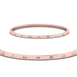 Delicate Baguette Bangle Bracelet