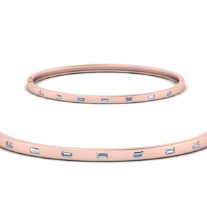 Delicate Baguette Bangle Bracelet