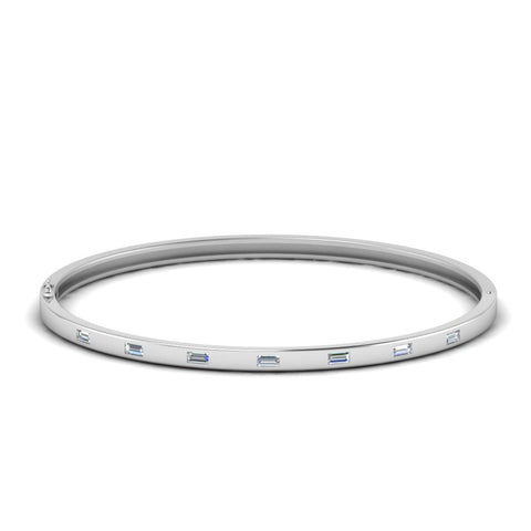 Delicate Baguette Bangle Bracelet