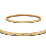 Load image into Gallery viewer, Delicate Baguette Bangle Bracelet
