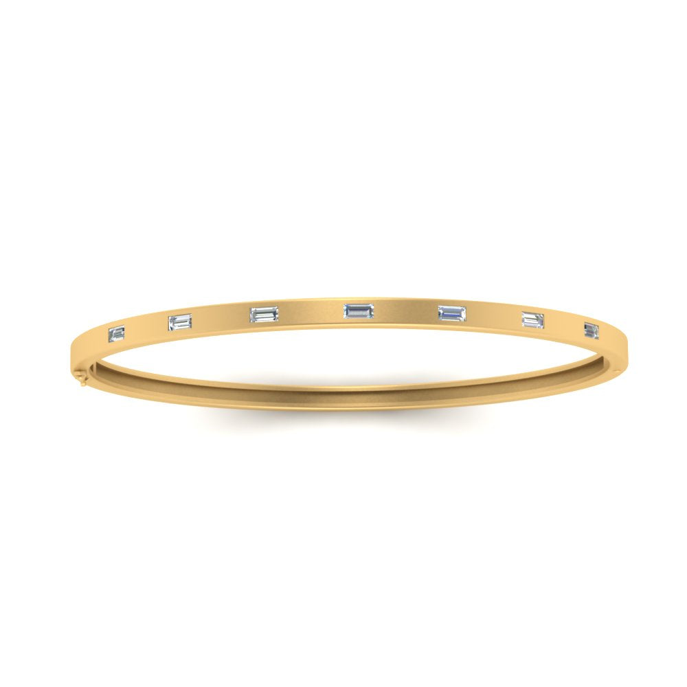 Delicate Baguette Bangle Bracelet