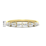 Load image into Gallery viewer, delicate-diamond-marquise-and-round-stack-wedding-band-in-yellow-gold-FD11310BANGLE3-NL-YG.jpg
