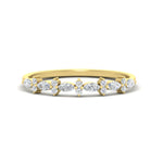 Load image into Gallery viewer, delicate-diamond-marquise-and-round-stack-wedding-band-in-yellow-gold-FD11310BANGLE3-NL-YG.jpg
