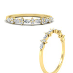 Load image into Gallery viewer, delicate-diamond-marquise-and-round-stack-wedding-band-in-yellow-gold-FD11310BANGLE3-NL-YG.jpg
