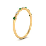 Load image into Gallery viewer, delicate-emerald-stacking-band-in-yellow-gold-FD9811BGEMGR-NL-YG.jpg
