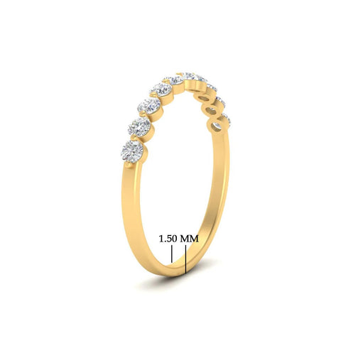 Delicate Floating Wedding Band