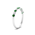 Load image into Gallery viewer, delicate-floating-emerald-wedding-band-in-white-gold-FDENS3137BGEMGRANGLE3-NL-WG

