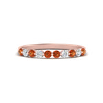 Load image into Gallery viewer, delicate-floating-orange-sapphire-wedding-band-in-rose-gold-FDENS3137BGSAORANGLE3-NL-RG
