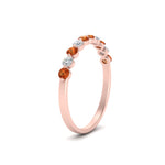 Load image into Gallery viewer, delicate-floating-orange-sapphire-wedding-band-in-rose-gold-FDENS3137BGSAORANGLE3-NL-RG
