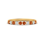 Load image into Gallery viewer, delicate-floating-orange-sapphire-wedding-band-in-yellow-gold-FDENS3137BGSAORANGLE3-NL-YG
