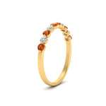Load image into Gallery viewer, delicate-floating-orange-sapphire-wedding-band-in-yellow-gold-FDENS3137BGSAORANGLE3-NL-YG

