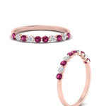 Load image into Gallery viewer, delicate-floating-pink-sapphire-wedding-band-in-rose-gold-FDENS3137BGSADRPIANGLE3-NL-RG
