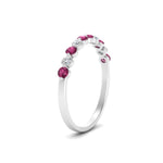 Load image into Gallery viewer, delicate-floating-pink-sapphire-wedding-band-in-white-gold-FDENS3137BGSADRPIANGLE3-NL-WG
