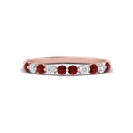 Load image into Gallery viewer, delicate-floating-ruby-wedding-band-in-rose-gold-FDENS3137BGRUDRANGLE3-NL-RG

