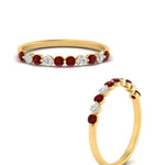 Load image into Gallery viewer, delicate-floating-ruby-wedding-band-in-yellow-gold-FDENS3137BGRUDRANGLE3-NL-YG
