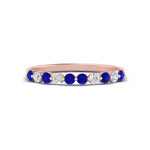 Load image into Gallery viewer, delicate-floating-sapphire-wedding-band-in-rose-gold-FDENS3137BGSABLANGLE3-NL-RG
