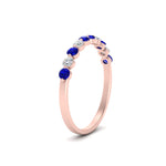 Load image into Gallery viewer, delicate-floating-sapphire-wedding-band-in-rose-gold-FDENS3137BGSABLANGLE3-NL-RG
