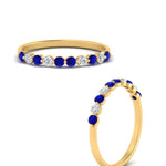 Load image into Gallery viewer, delicate-floating-sapphire-wedding-band-in-yellow-gold-FDENS3137BGSABLANGLE3-NL-YG
