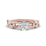 Load image into Gallery viewer, delicate-flower-round-diamond-ring-in-rose-gold-FDENR2598ROR-NL-RG
