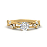 Load image into Gallery viewer, delicate-flower-round-diamond-ring-in-yellow-gold-FDENR2598ROR-NL-YG
