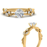 Load image into Gallery viewer, delicate-flower-round-diamond-ring-in-yellow-gold-FDENR2598ROR-NL-YG
