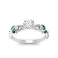 Thumbnail 36 - delicate-flower-round-diamond-ring-with-emerald-in-white-gold-FDENR2598RORGEMGR-NL-WG