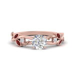 Load image into Gallery viewer, delicate-flower-round-diamond-ring-with-ruby-in-rose-gold-FDENR2598RORGRUDR-NL-RG
